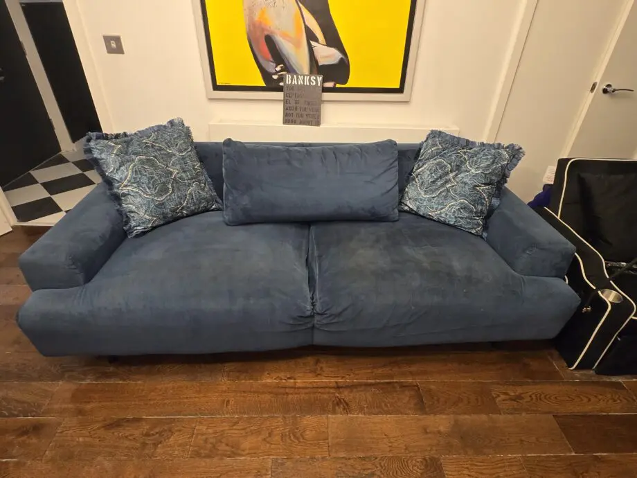 Habitat - Julien Velvet 3 Seater Sofa - Navy Blue