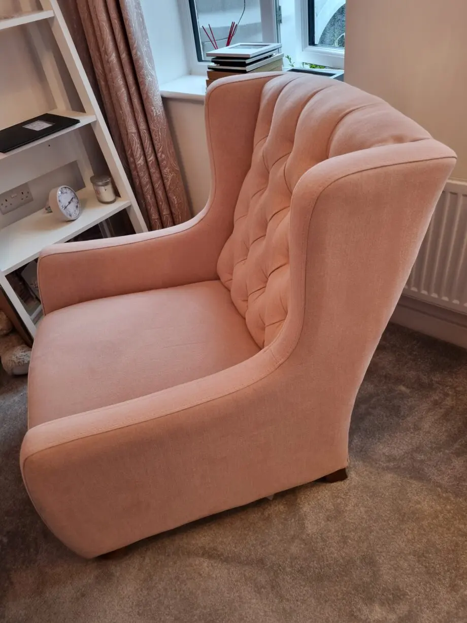 Sofology Pink Sofa, Chair & Footstool Set
