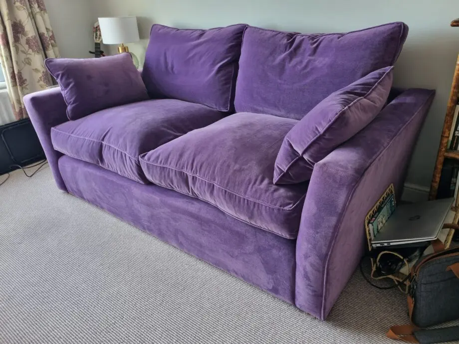 Sofa workshop luxury purple feather 4 seater sofa
