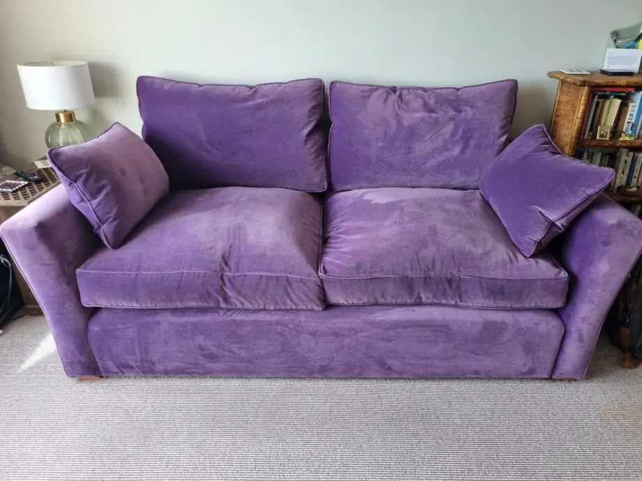 Sofa workshop luxury purple feather 4 seater sofa