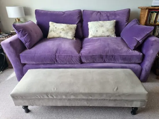 Sofa workshop luxury purple feather 4 seater sofa