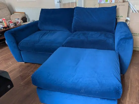 Snug The Cloud Sundae - 3 seater sofa bed and footstool - midnight blue