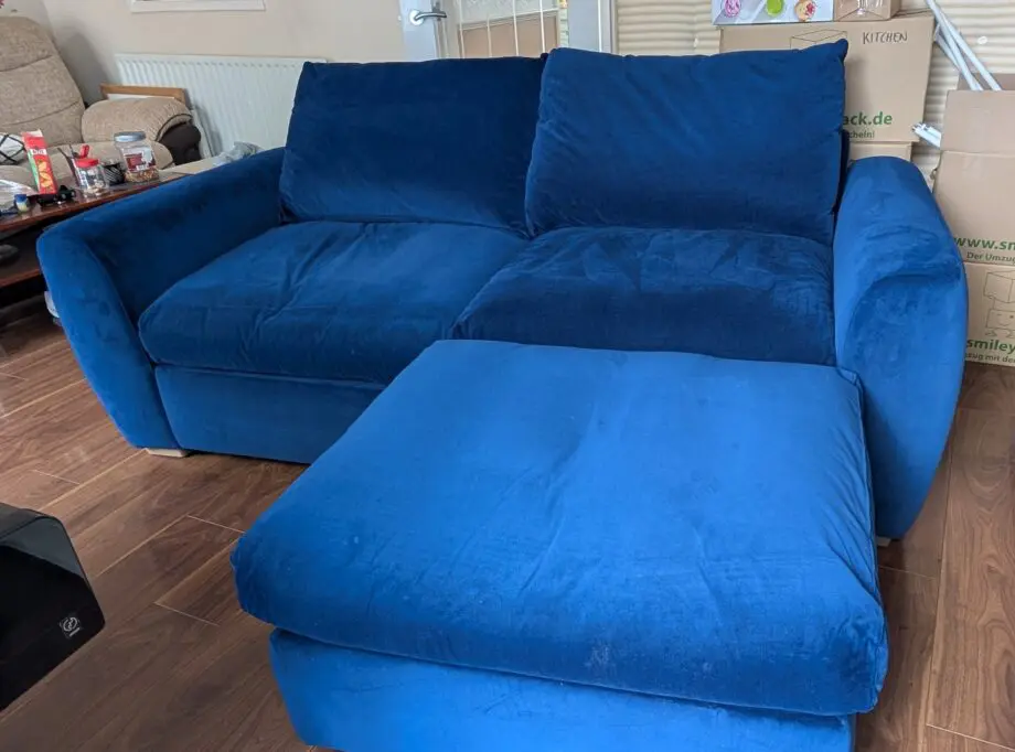 Snug The Cloud Sundae - 3 seater sofa bed and footstool - midnight blue