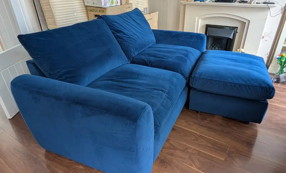 Snug The Cloud Sundae - 3 seater sofa bed and footstool - midnight blue
