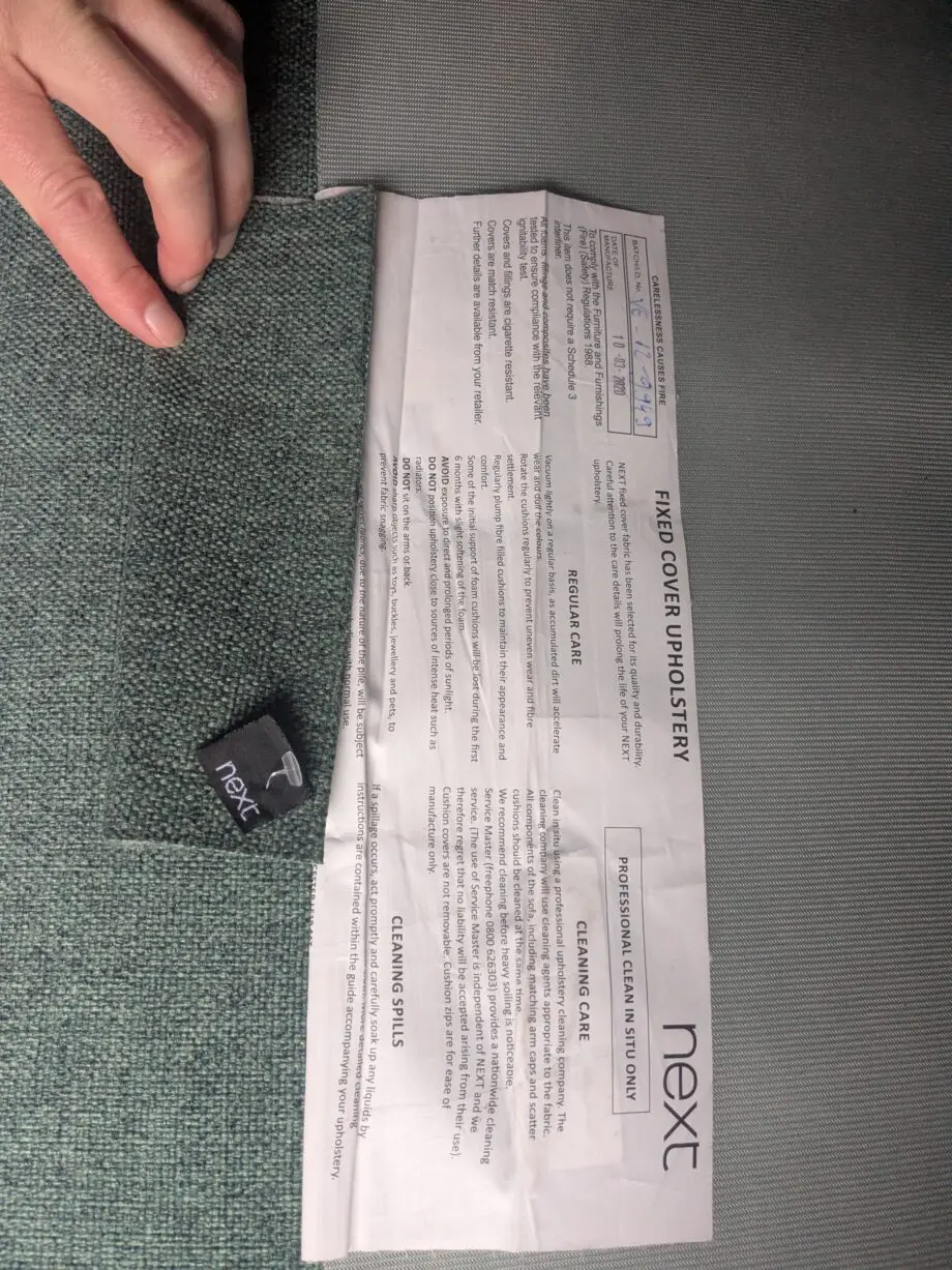 Next 2 large seat sofa (sits 3)