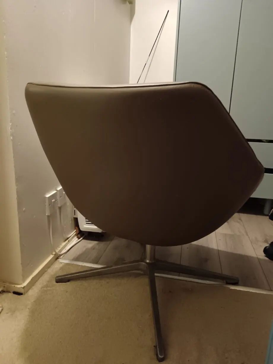 Allermuri brown leather chair