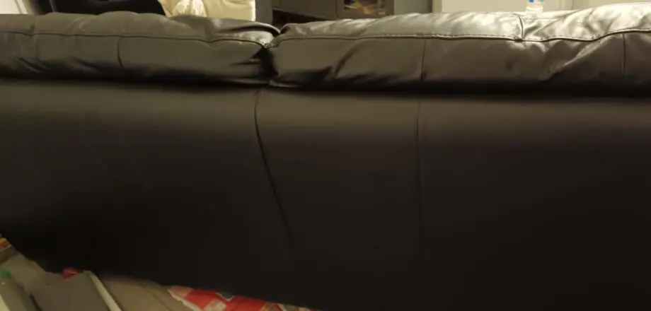 Habitat Milford 3 seater leather sofa black