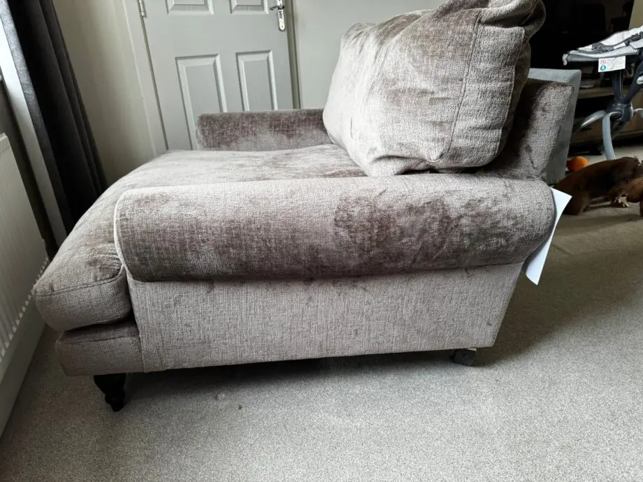 Next Erin deep relaxed sit 4 seater sofa and love chair in plush chenille mink