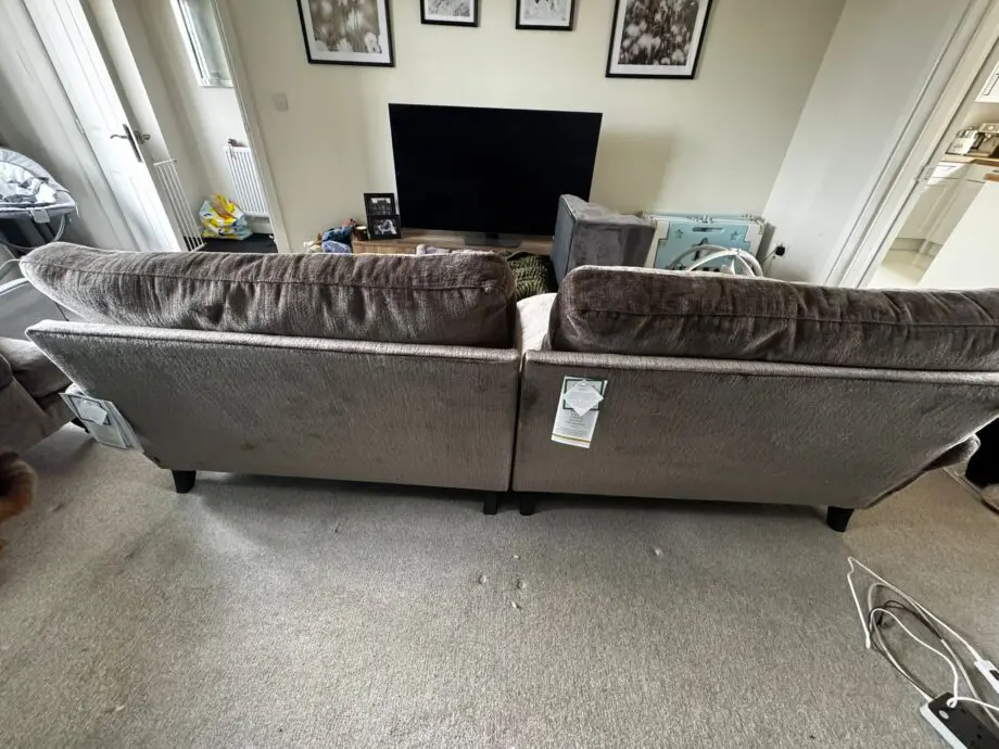 Next Erin deep relaxed sit 4 seater sofa and love chair in plush chenille mink