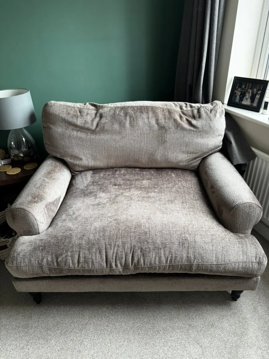 Next Erin deep relaxed sit 4 seater sofa and love chair in plush chenille mink