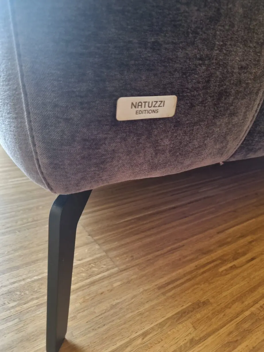 Natuzzi Editions Portento GREY 3 Seater Sofa