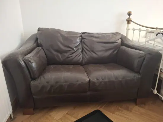 Dfs dark brown leather sofa