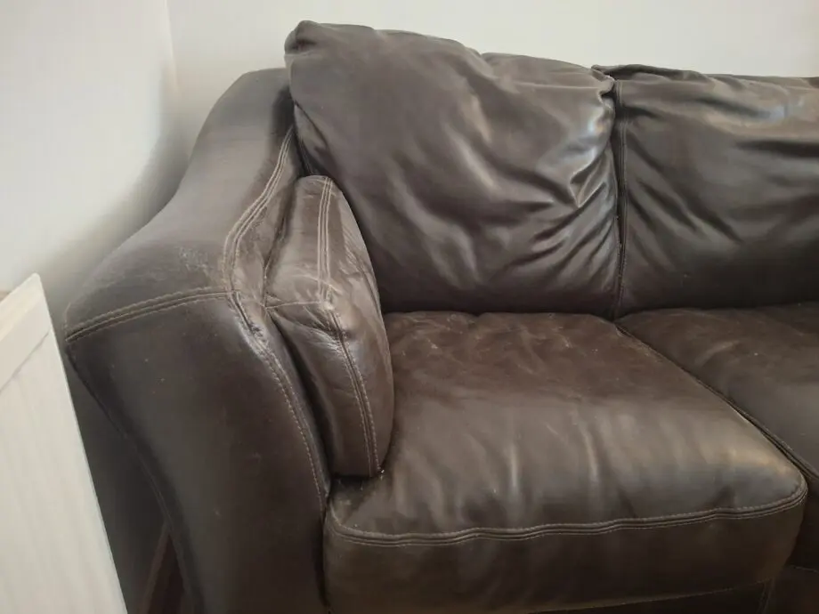 Dfs dark brown leather sofa
