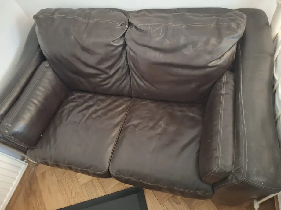Dfs dark brown leather sofa