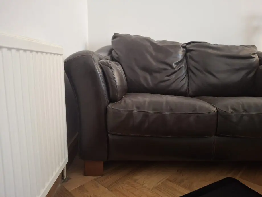 Dfs dark brown leather sofa