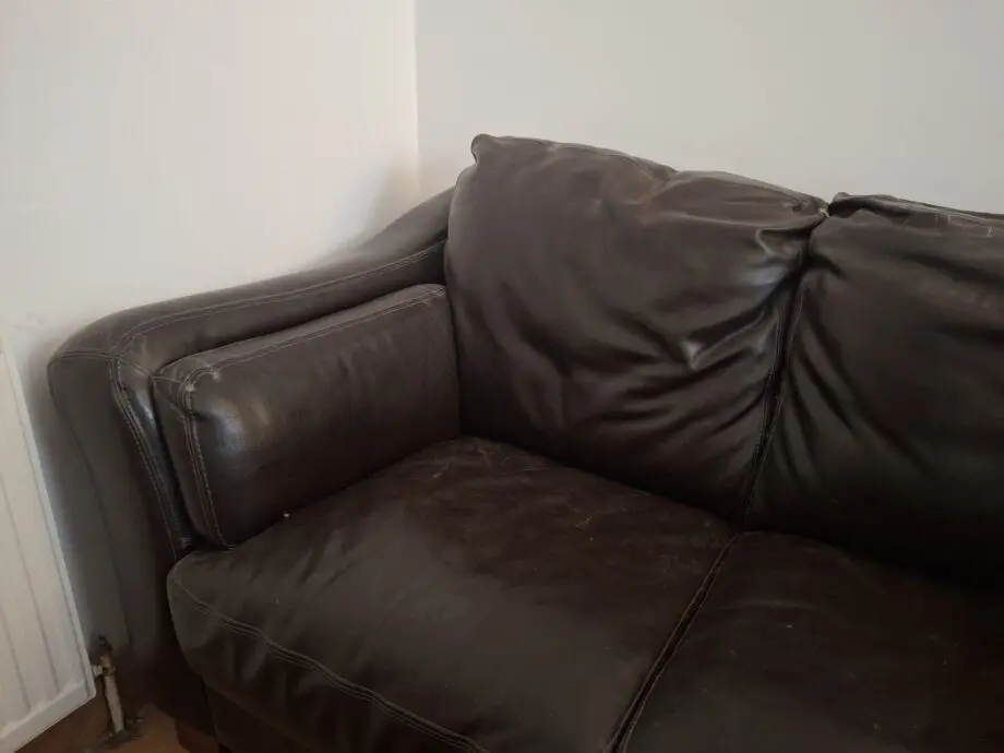 Dfs dark brown leather sofa