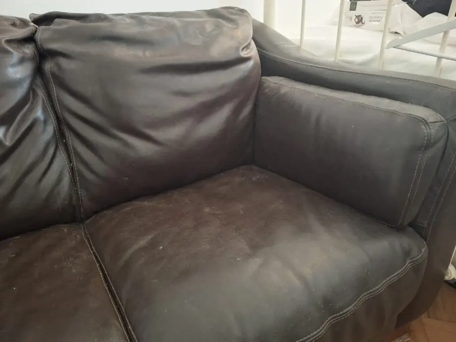 Dfs dark brown leather sofa