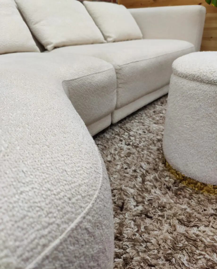 DFS Trevi Left Hand Facing 4 Seat Chaise End Sofa - Bouclé Fabric