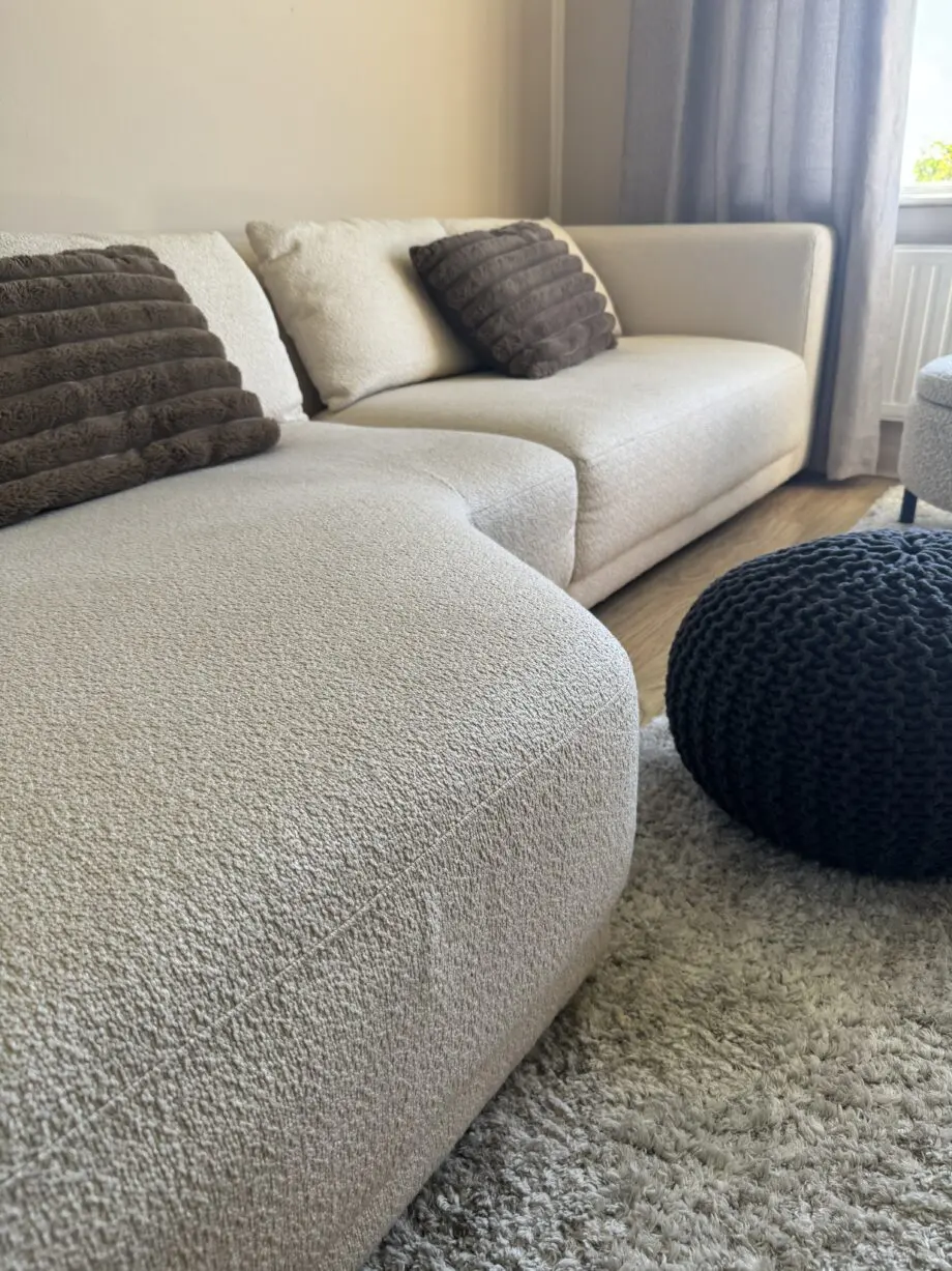 DFS Trevi Left Hand Facing 4 Seat Chaise End Sofa - Bouclé Fabric
