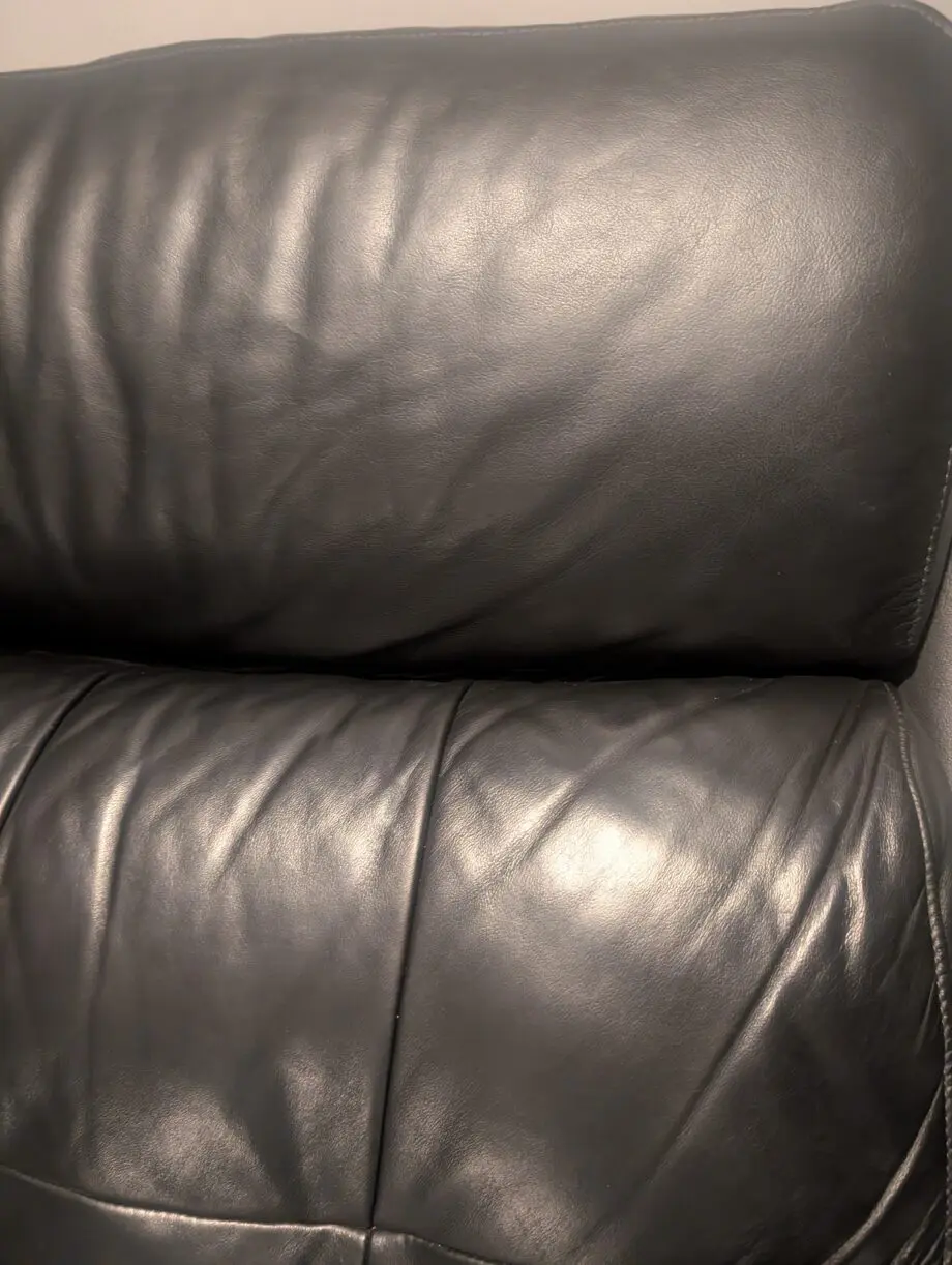 La-Z-Boy Black Leather Electric Recliner Set — 3-Seater + Swivel Recliner Chair