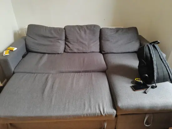 Skiftebo dark grey sofa bed