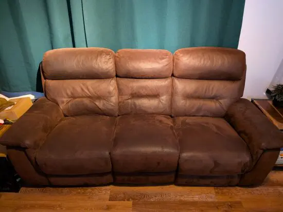 Brown 3 seater recliner DFS