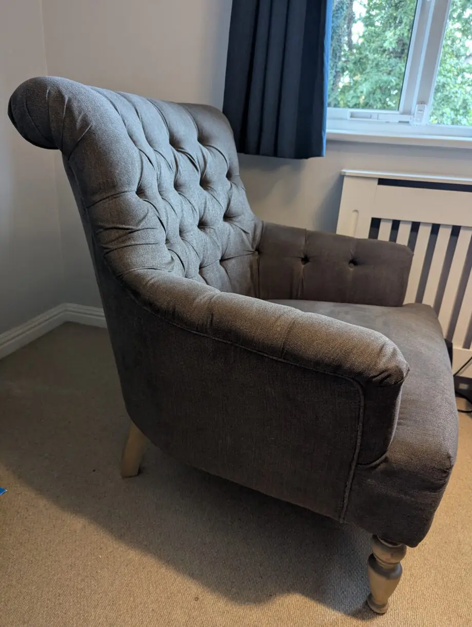 Gallery Large Grey Wingback Armchair