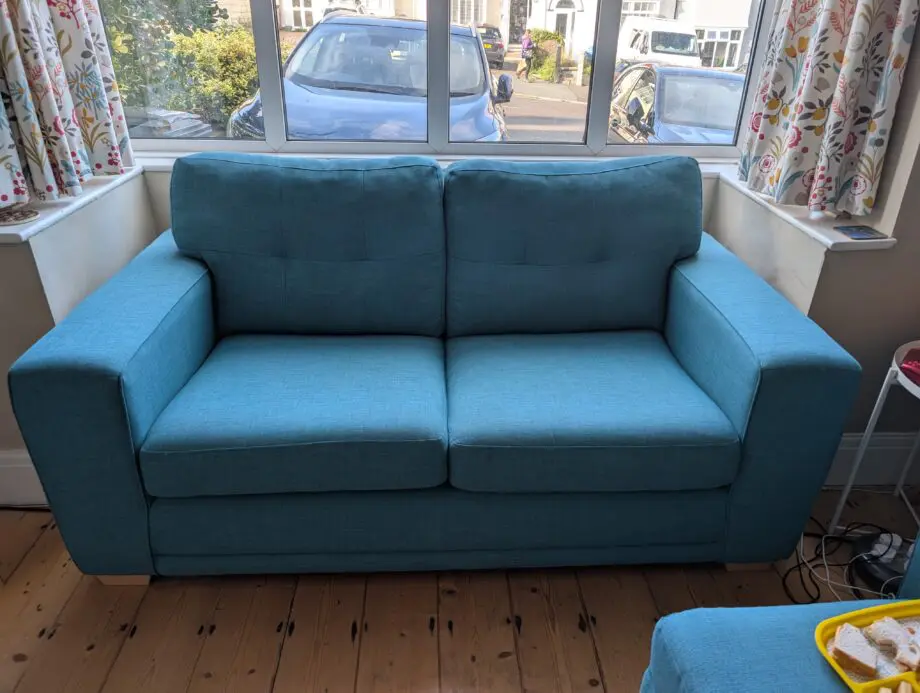 DFS Finn Teal two seater sofa