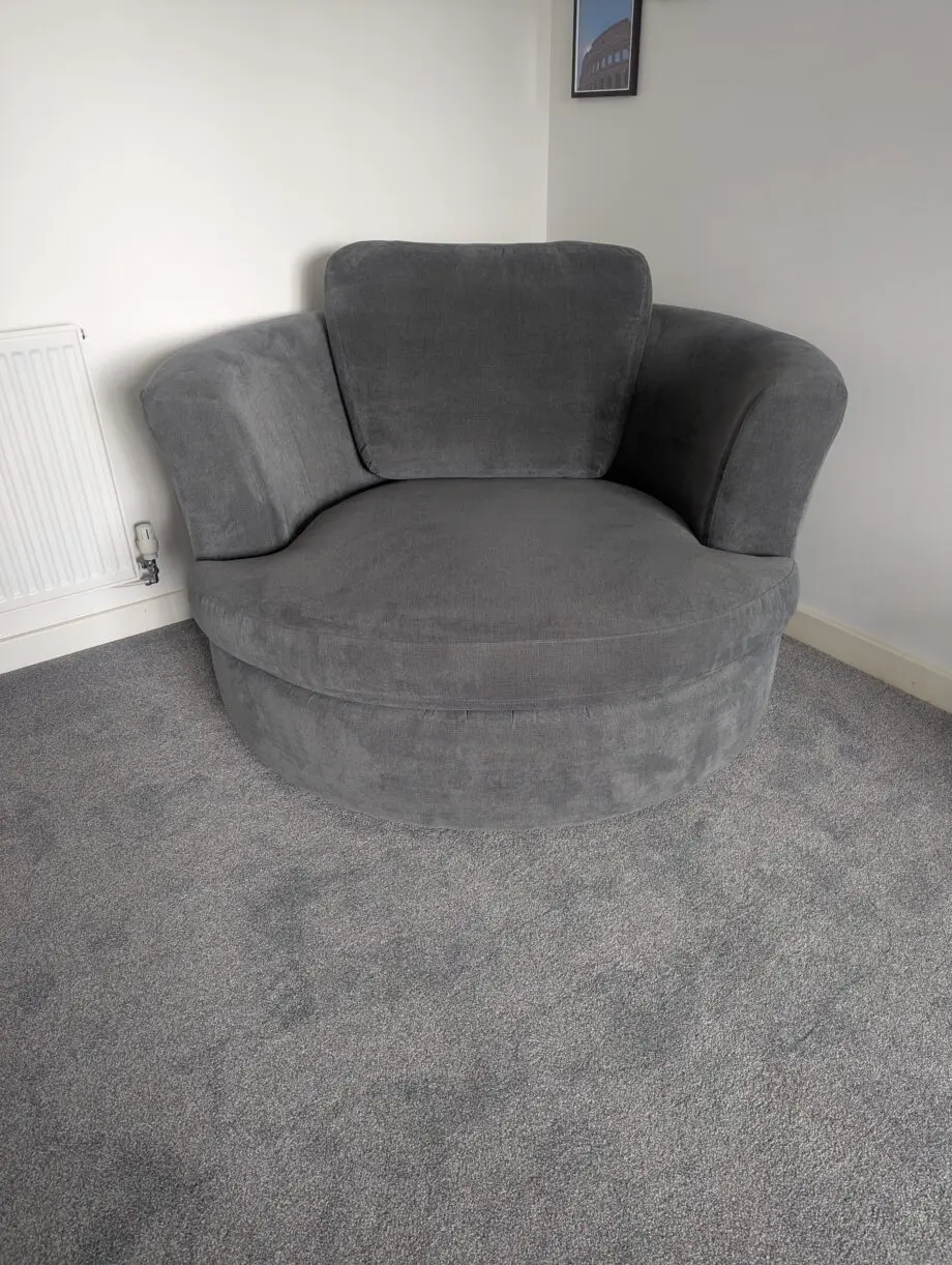 DFS Freya 3 Seater Sofa & Freya 2 Seater Swivel Chair & Freya Half Moon Footstool