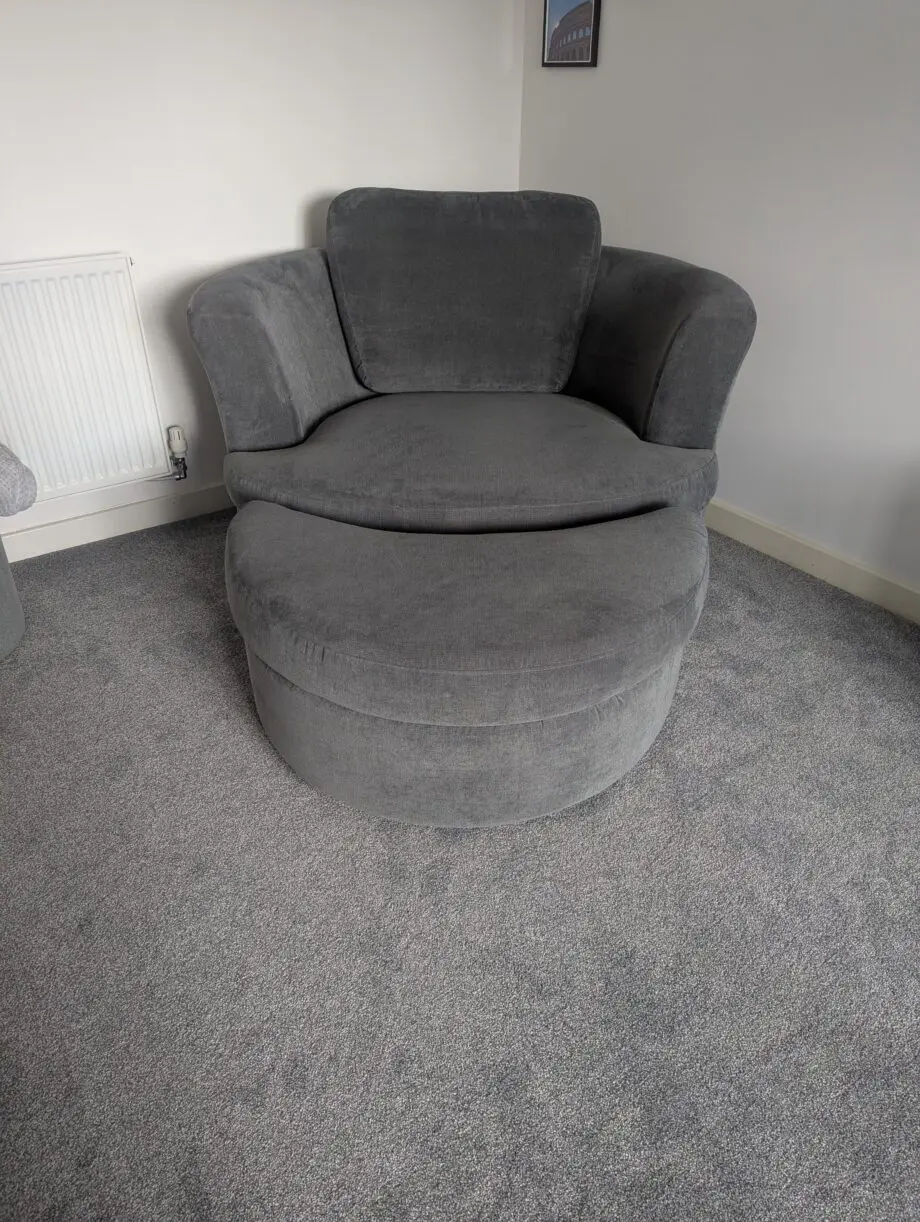 DFS Freya 3 Seater Sofa & Freya 2 Seater Swivel Chair & Freya Half Moon Footstool