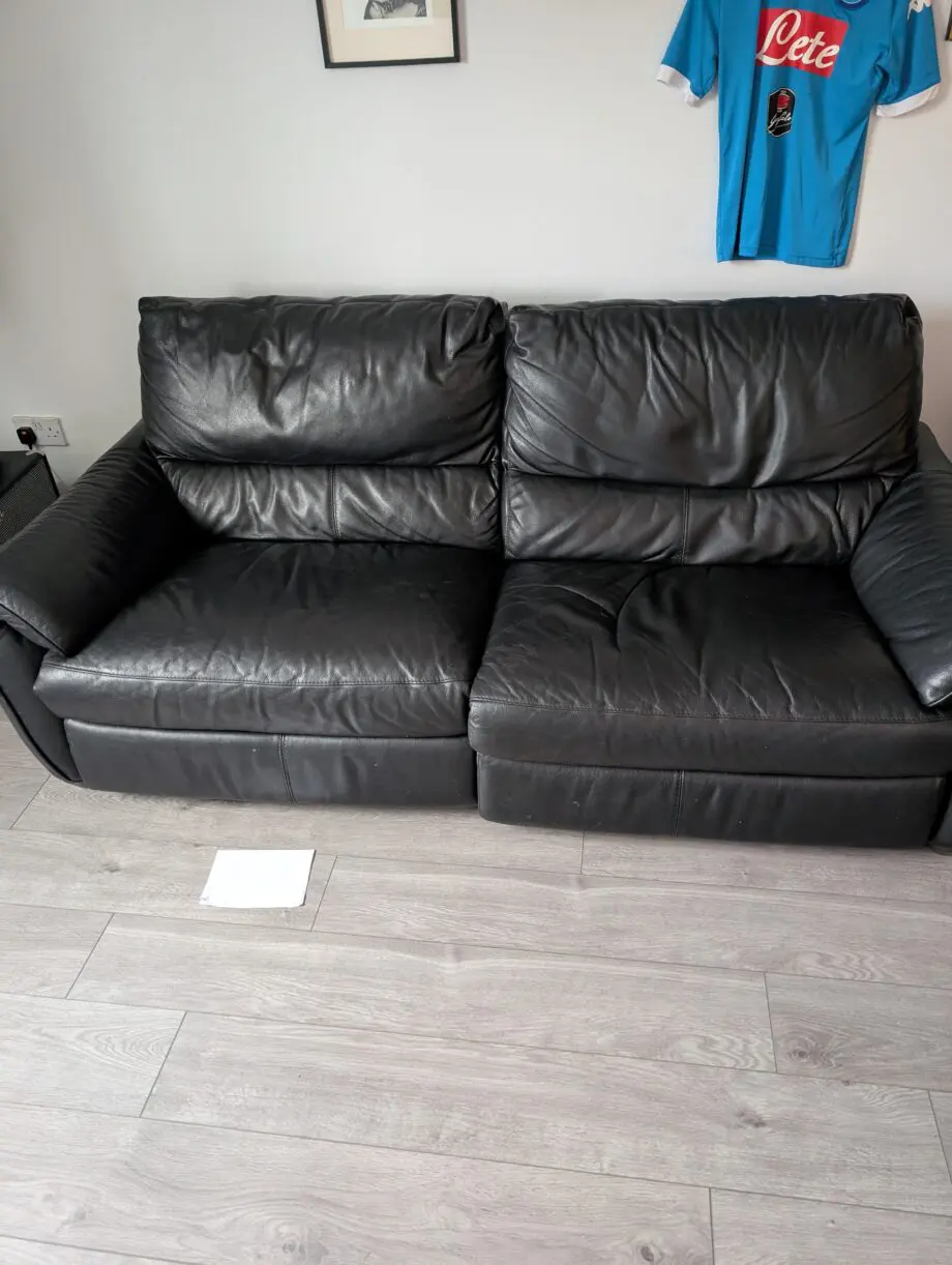 DFS 3 sitter leather sofa