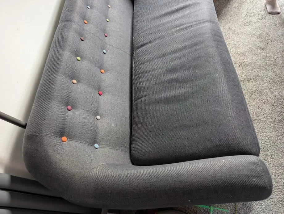 Made dark blue sofa