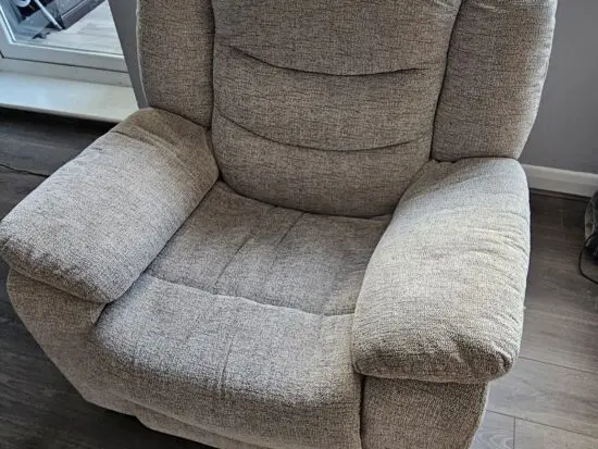 Single recliner chair grey