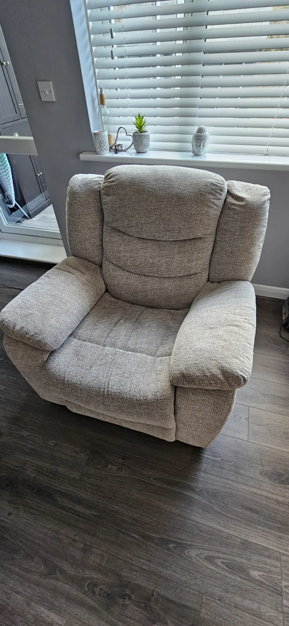 Single recliner chair grey