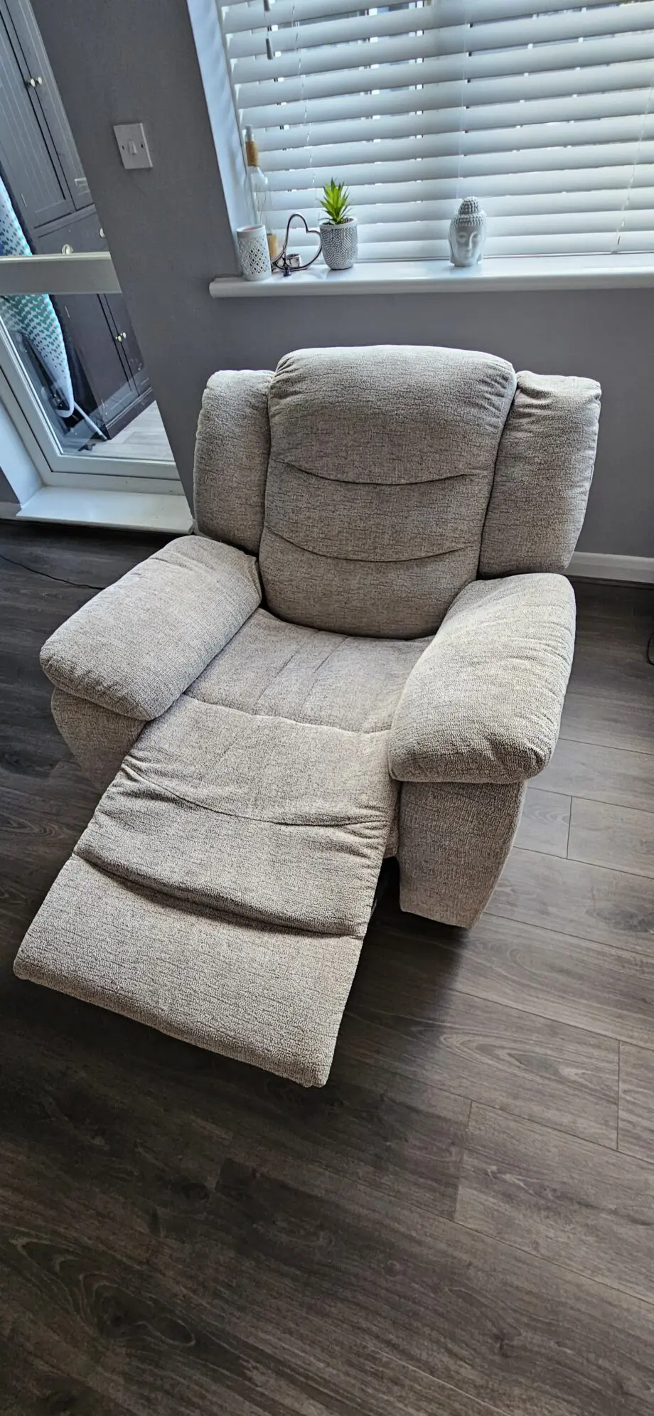 Single recliner chair grey