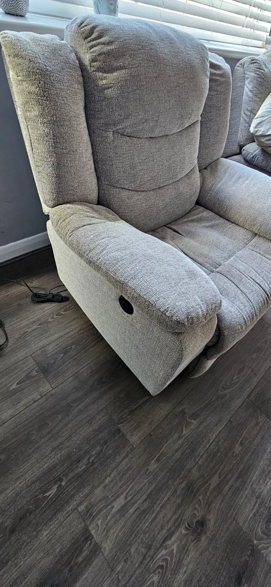 Single recliner chair grey