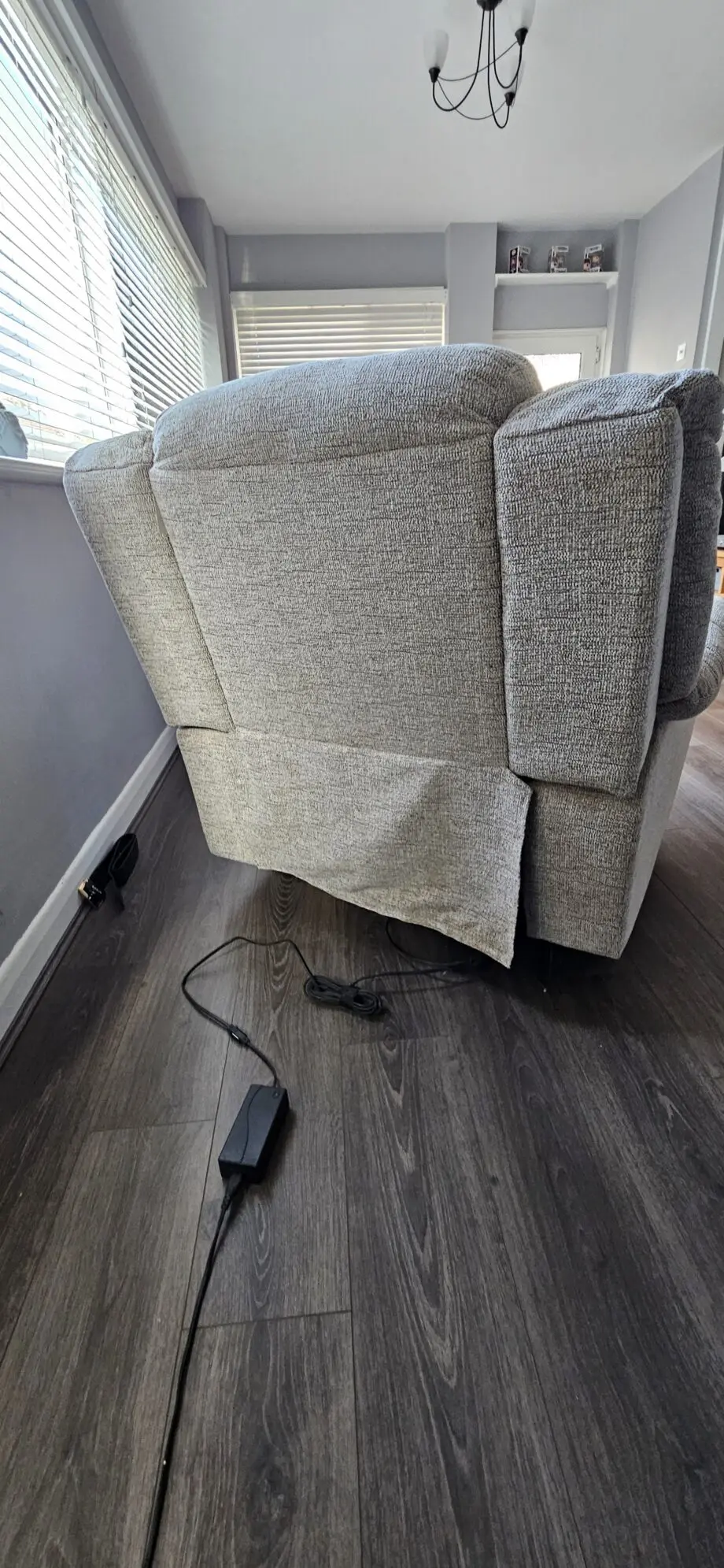 Single recliner chair grey