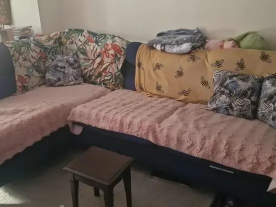 SCS Blue left hand corner sofa