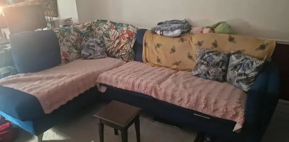 SCS Blue left hand corner sofa