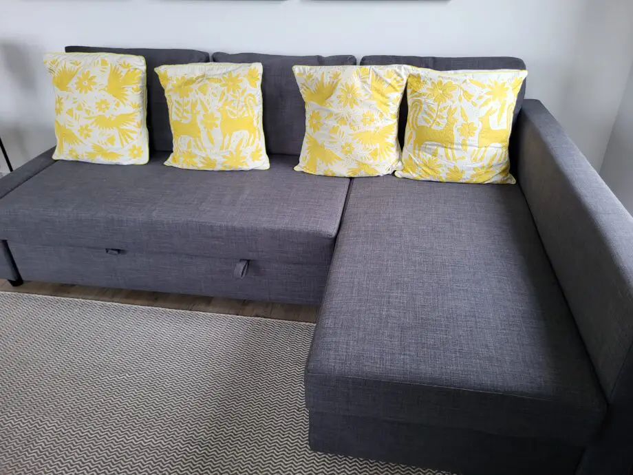 Ikea FRIHETEN Corner sofa-bed with storage, Skiftebo dark grey
