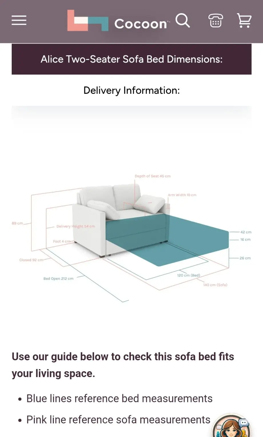 Cocoon Alice Two-Seater Sofa Bed – Micro Weave