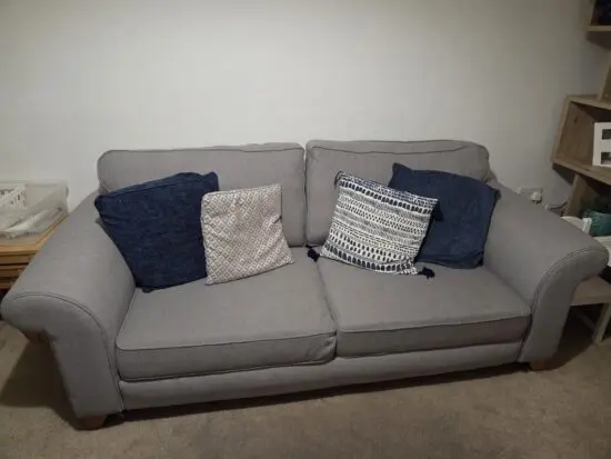 DFS grey 3 seater sofa