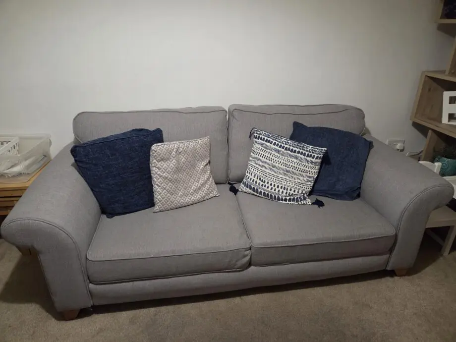 DFS grey 3 seater sofa