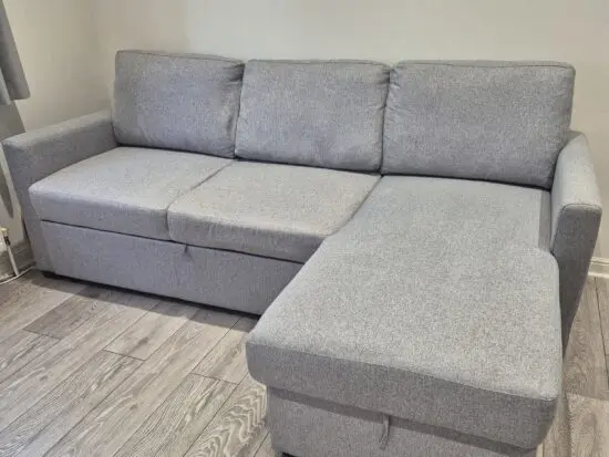 Habitat Reagan Left Hand Storage Chaise Sofa Bed - Grey