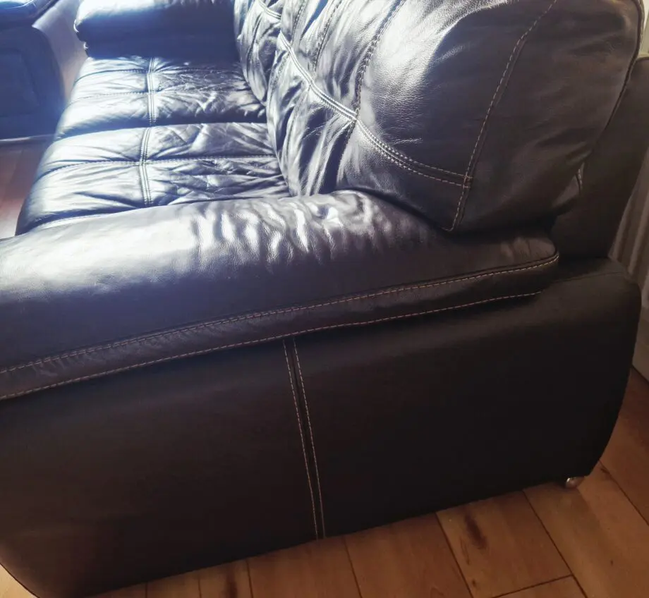 Sofology BERGAMO 3 SEATER SOFA in VERONA BROWN - TAN CONTRAST STITCH
