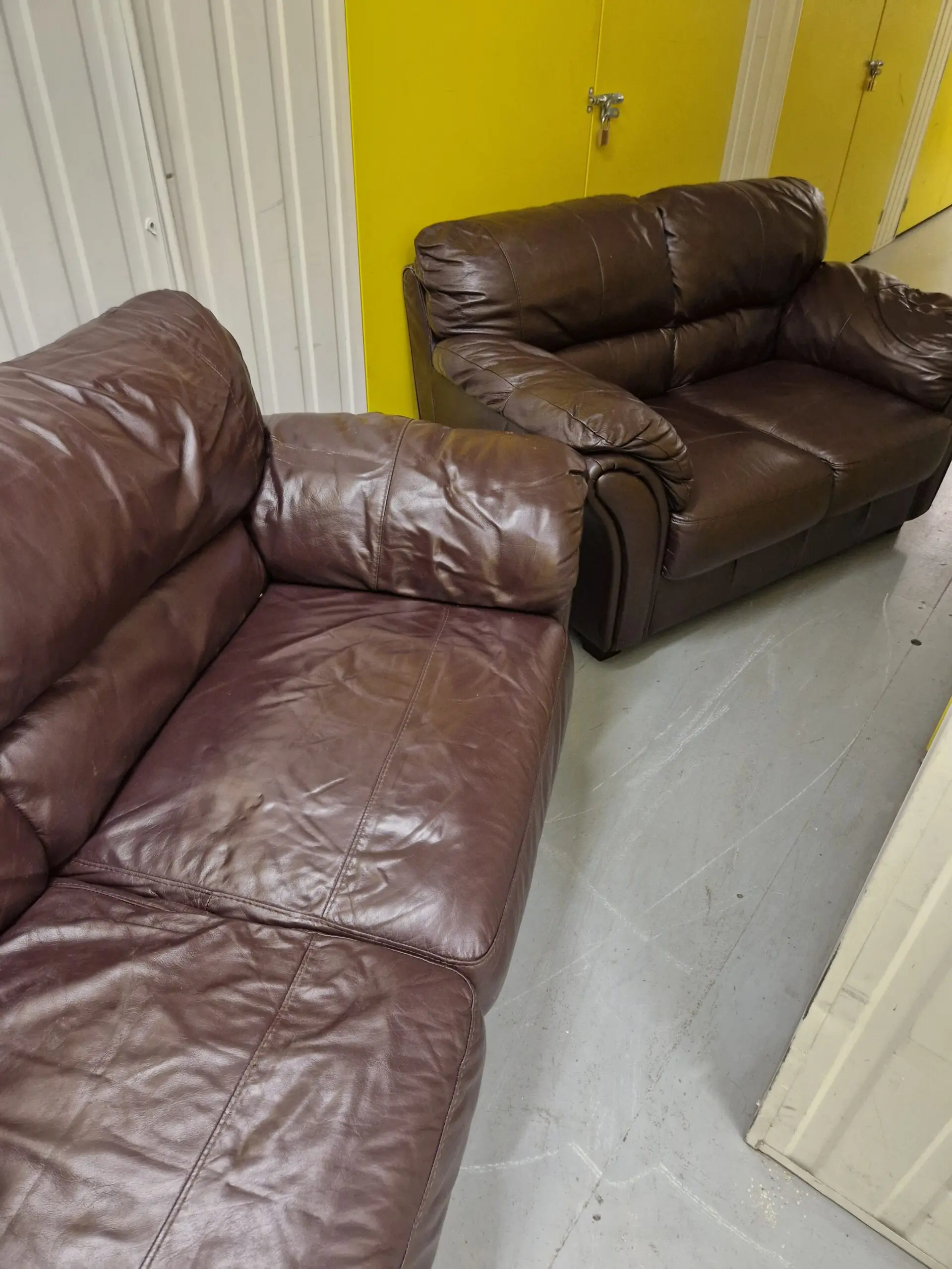 DFS Brown Leather Duo