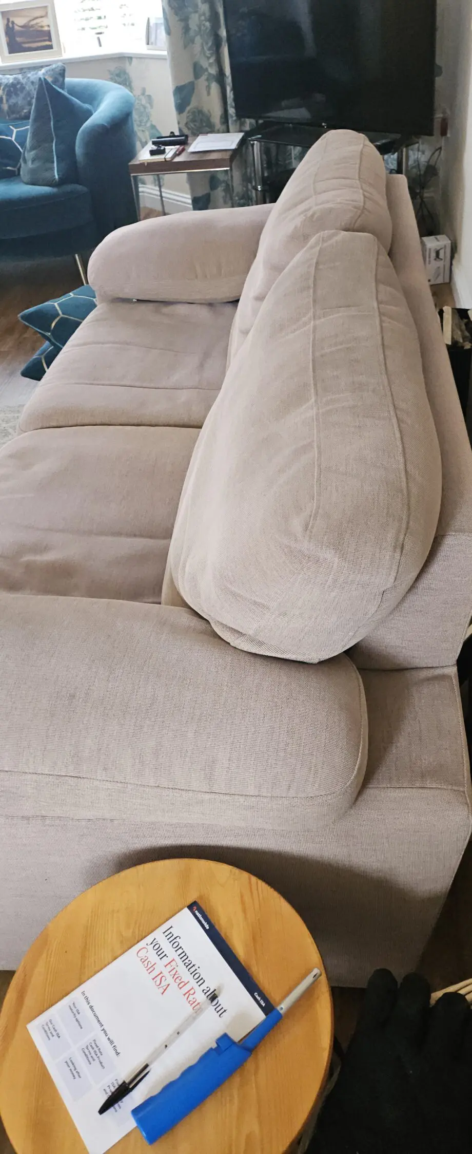 Two 4 Seater Sofas from Harvey's - colour mink