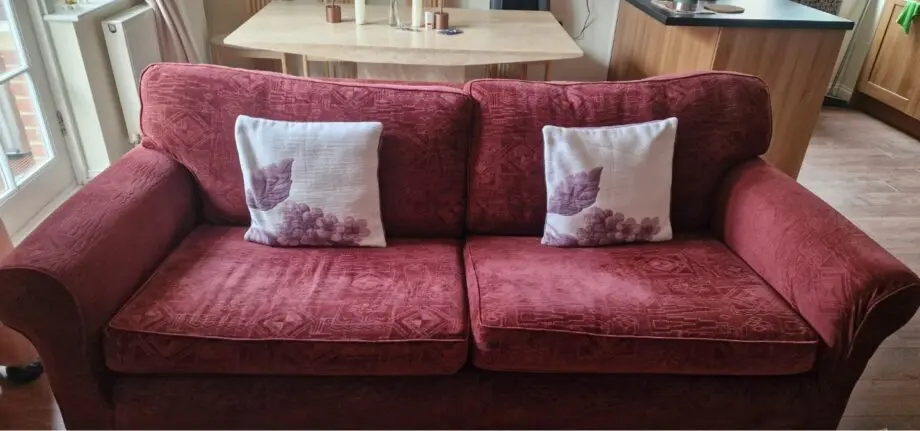 Maroon 3+2 seater sofa