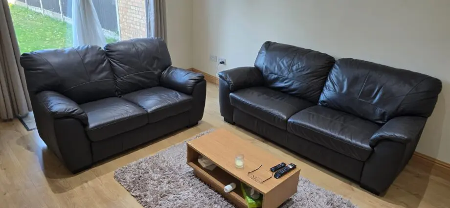 Amazing dark brown sofa set