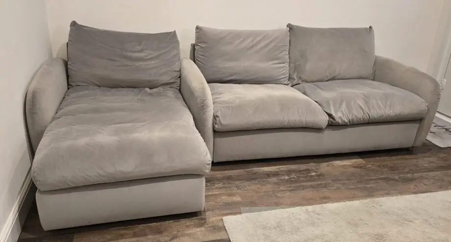 Snug Small Biggie Sofa (including sofa bed) and Chaise (including ottoman storage)